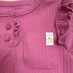 $2 Ruffled Long Sleeve Baby Onesie